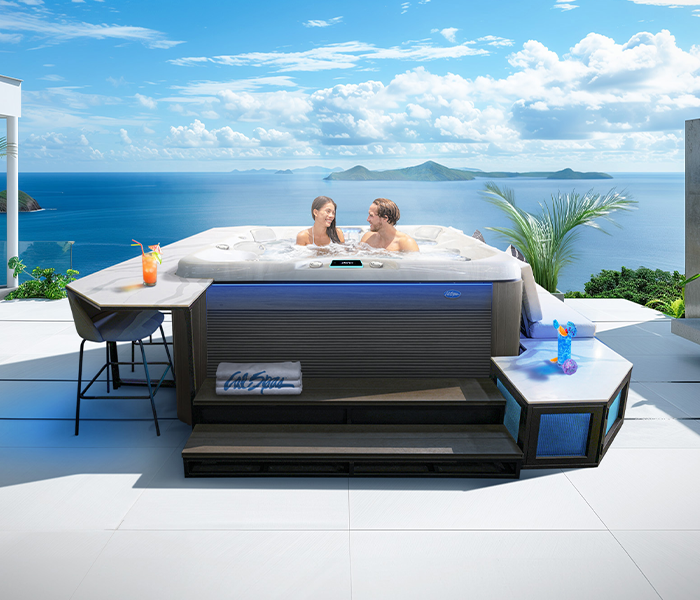 Calspas hot tub being used in a family setting - Livonia